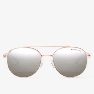 Michael Kors silver rose gold aviator sunglasses